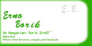 erno borik business card